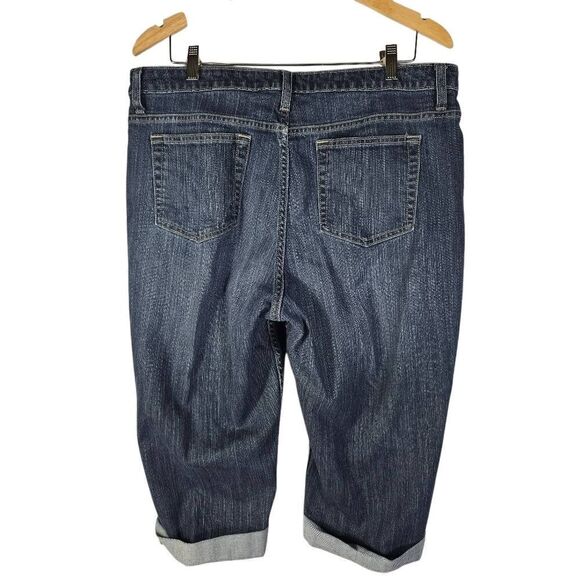 Merona Indigo Bermudas Wonens Shorts Size 18 Mid Rise - Picture 2 of 5